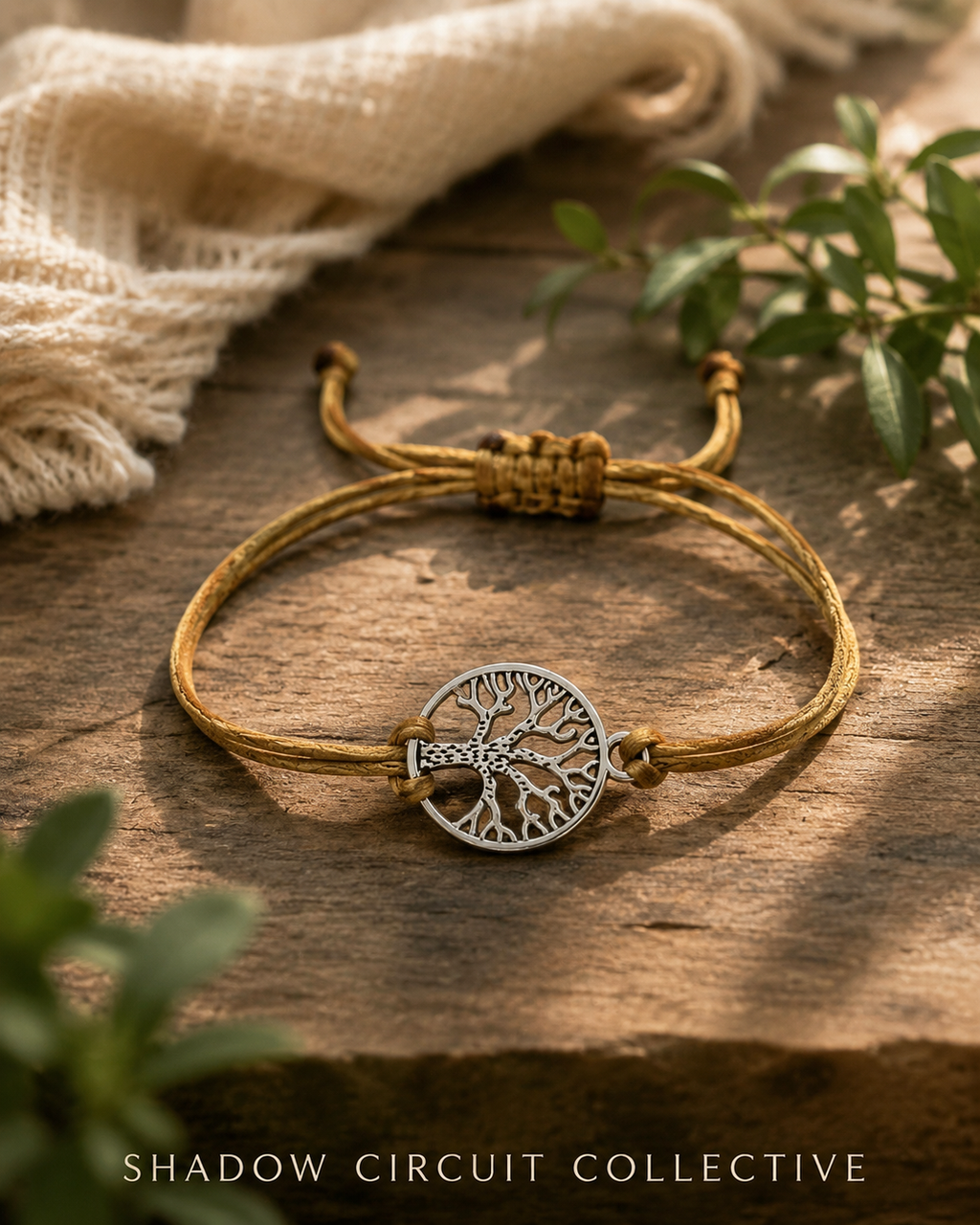 Hand-woven Red Rope Tree of Life Bracelet