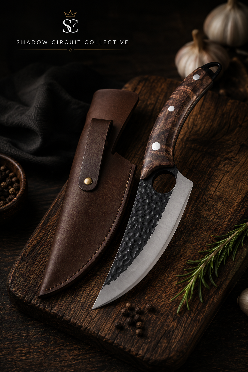 Stop Struggling with Dull Knives | Hand-Forged Boning Knife & Leather Sheath Set