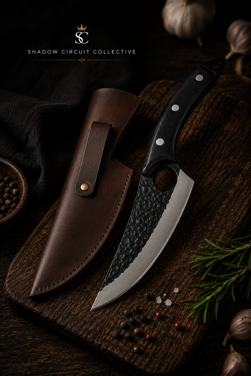Stop Struggling with Dull Knives | Hand-Forged Boning Knife & Leather Sheath Set