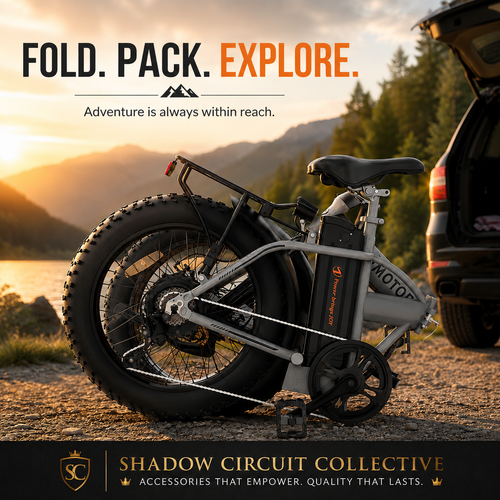 Conquer Every Trail Without Sacrificing Storage | Foldable Fat Tire Electric Bike