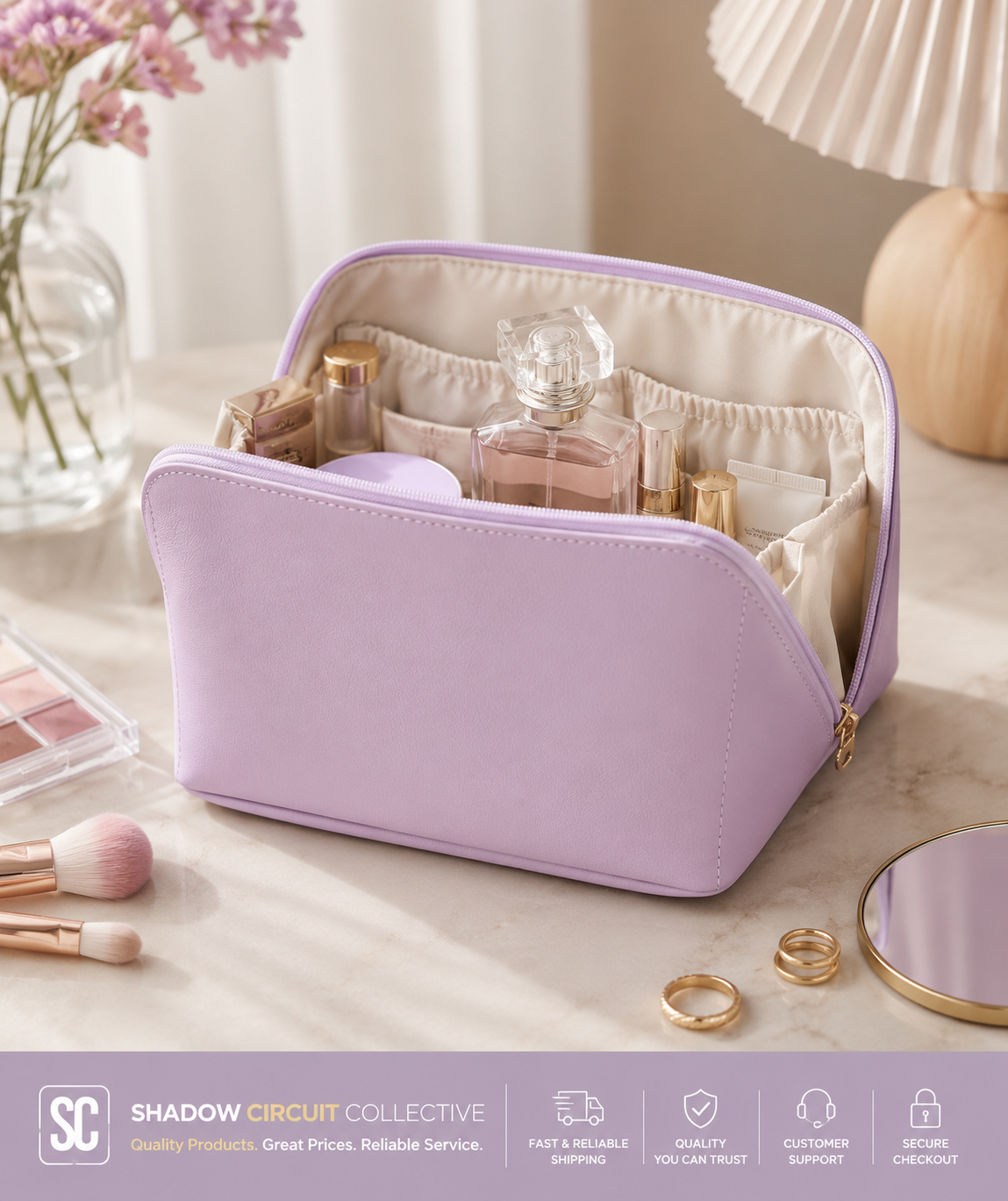 Stop Digging for Your Makeup! Stay Organized Anywhere with This Large Capacity Travel Cosmetic Bag