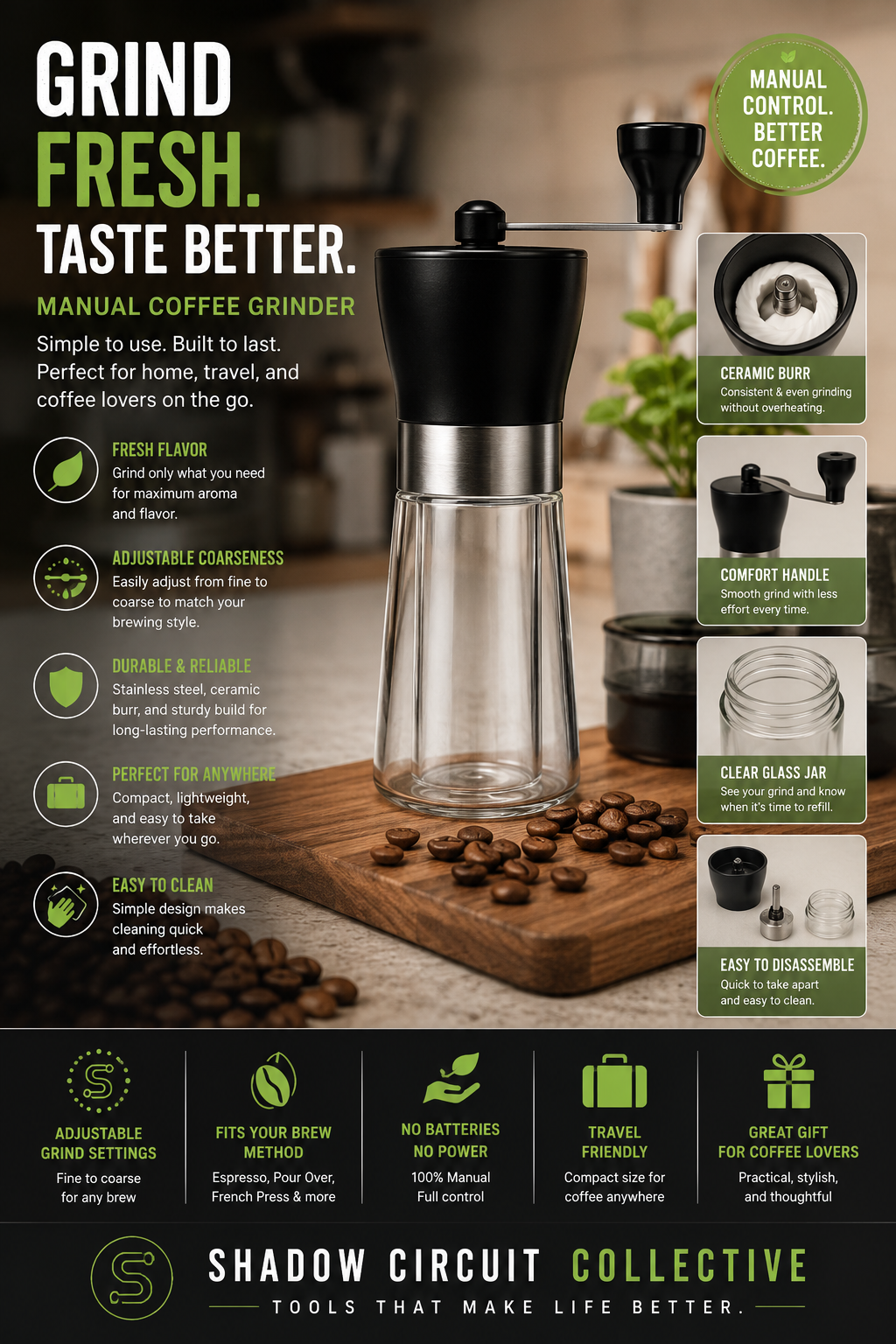 Hand coffee machine home coffee grinder coffee grinder hand pepper mill
